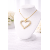 Collier chaîne avec pendentif cœur serti de diamants CZ