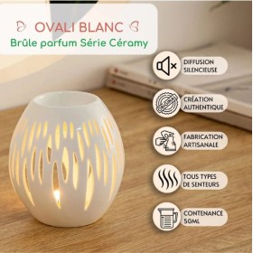Brûle parfum - Ovali Blanc