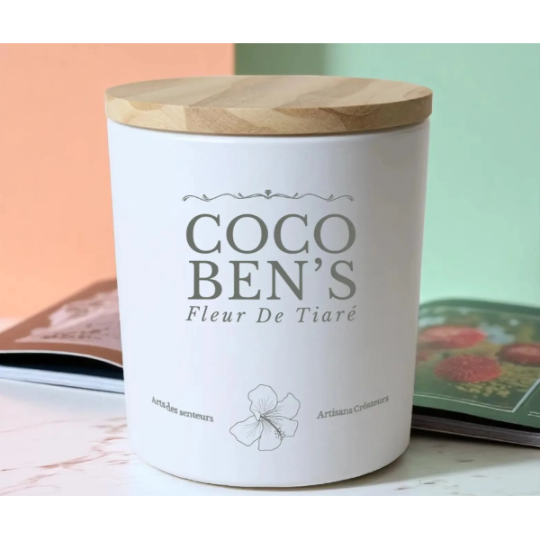 Bougie au parfum de Grasse - Fleur de Tiaré - 200ml