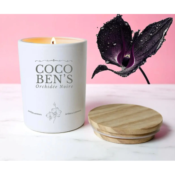 Bougie au parfum de Grasse - Orchidée noire - 200ml