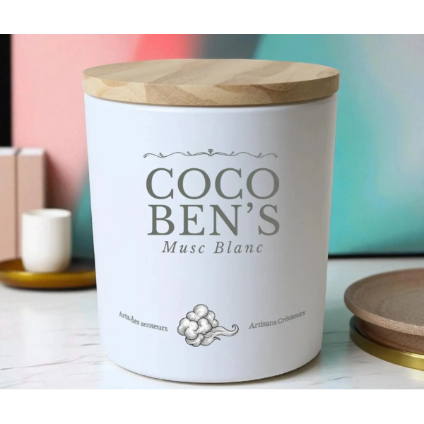 Bougie au parfum de Grasse - Musc blanc - 200ml