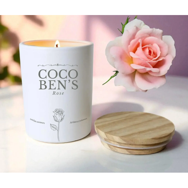 Bougie au parfum de Grasse - Rose - 200ml