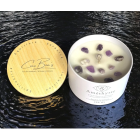 Bougie Lithothérapie - Améthyste - 200 ML