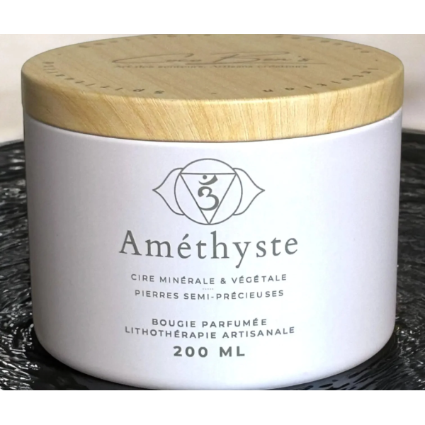 Bougie Lithothérapie - Améthyste - 200 ML