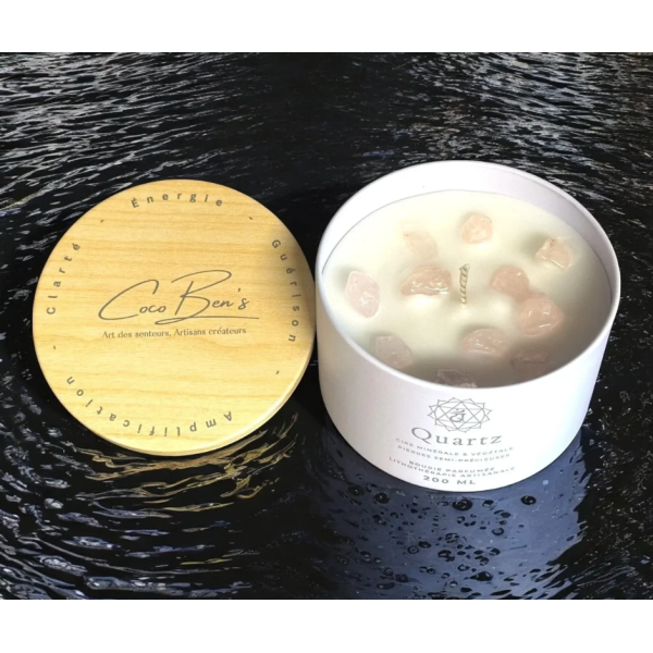 Bougie Lithothérapie - Quartz - 200 ML