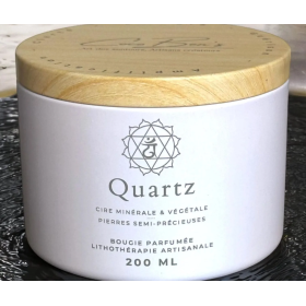 Bougie Lithothérapie - Quartz - 200 ML
