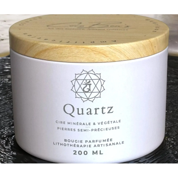 Bougie Lithothérapie - Quartz - 200 ML