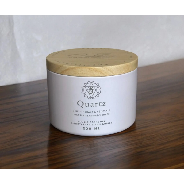 Bougie Lithothérapie - Quartz - 200 ML