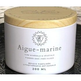 Bougie Lithothérapie - Aigue-Marine - 200 ML