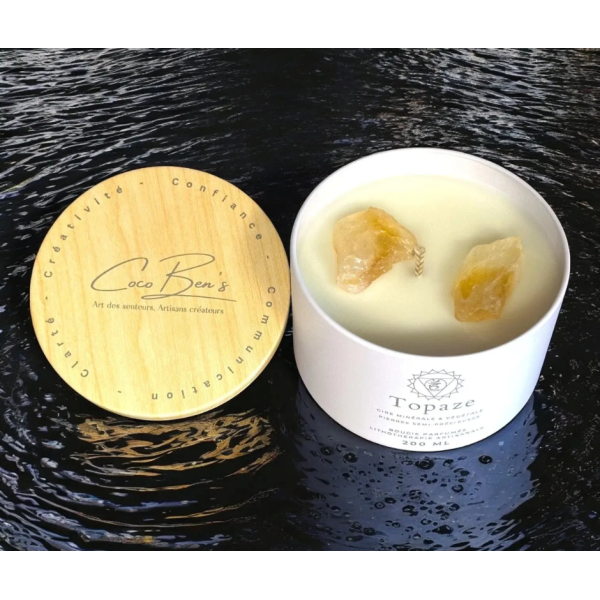 Bougie Lithothérapie - Topaze - 200 ML