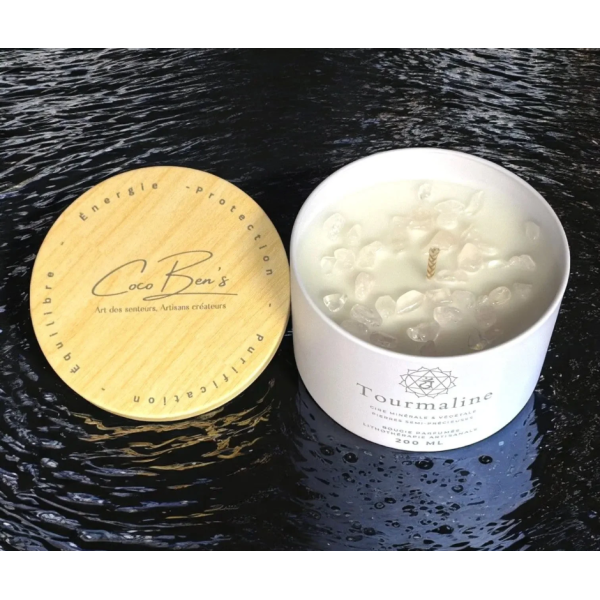 Bougie Lithothérapie - Tourmaline - 200 ML