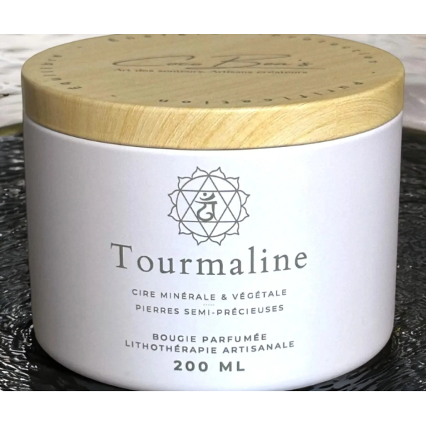 Bougie Lithothérapie - Tourmaline - 200 ML