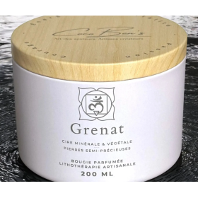 Bougie Lithothérapie - Grenat - 200 ML