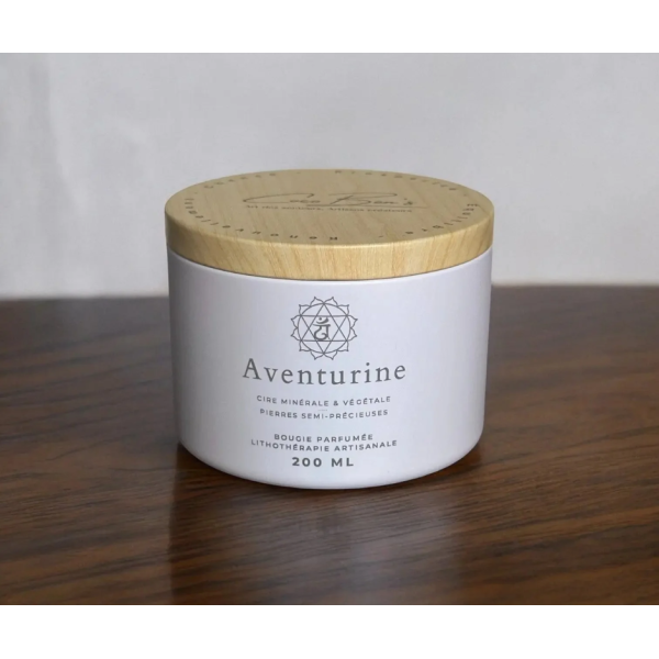 Bougie Lithothérapie - Aventurine - 200 ML