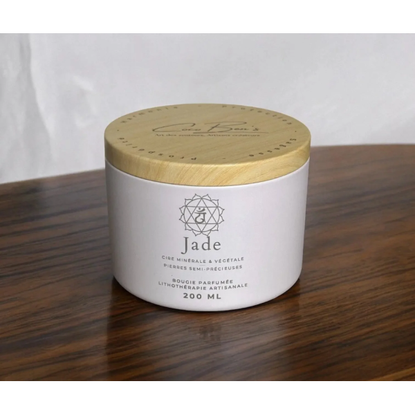 Bougie Lithothérapie - Jade - 200 ML