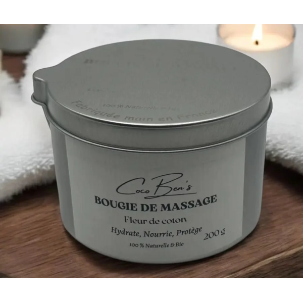 Bougie de massage - Fleur de coton - 200 ML