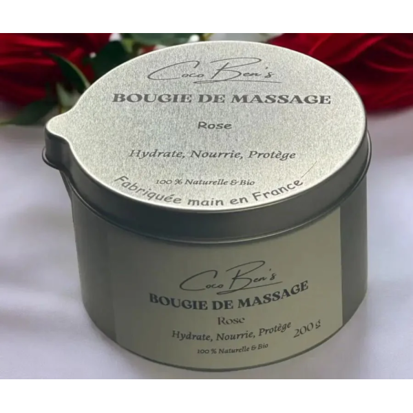 Bougie de massage - Rose - 200 ML
