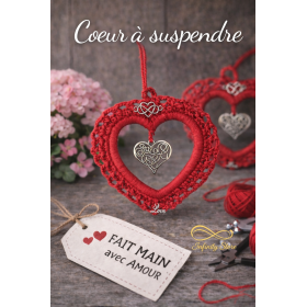 Cœur crocheté , fait main