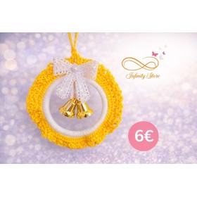 Couronne Cloche Jaune – Fait Main en Crochet