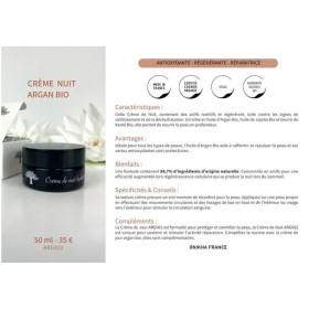 CRÈME DE NUIT VISAGE A L'HUILE D'ARGAN BIO
