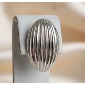 Paires de Boucles d’Oreilles Ovales Striées – Sans Nickel